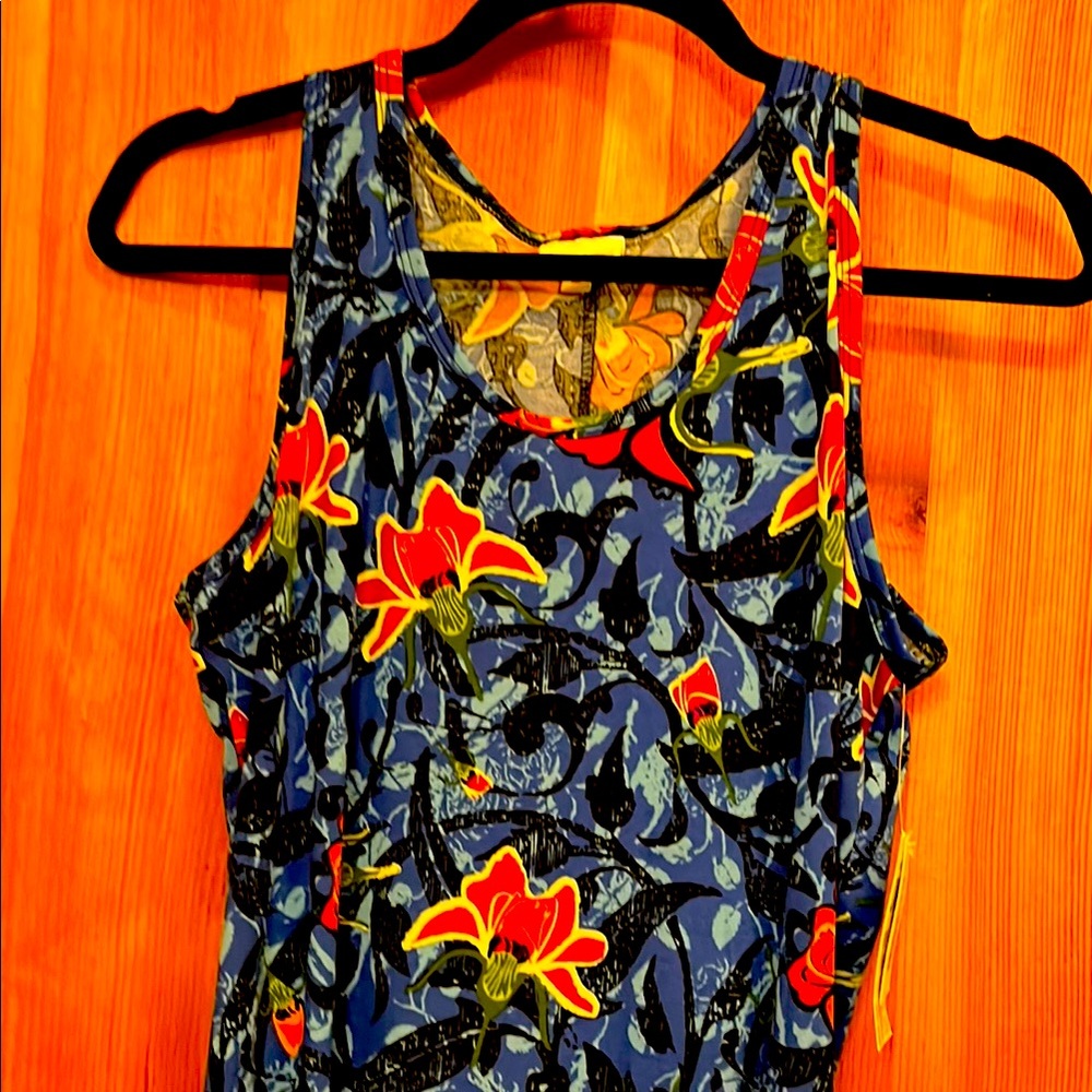 Lularoe Floral Sleeveless Women's Maxi Dress size medium